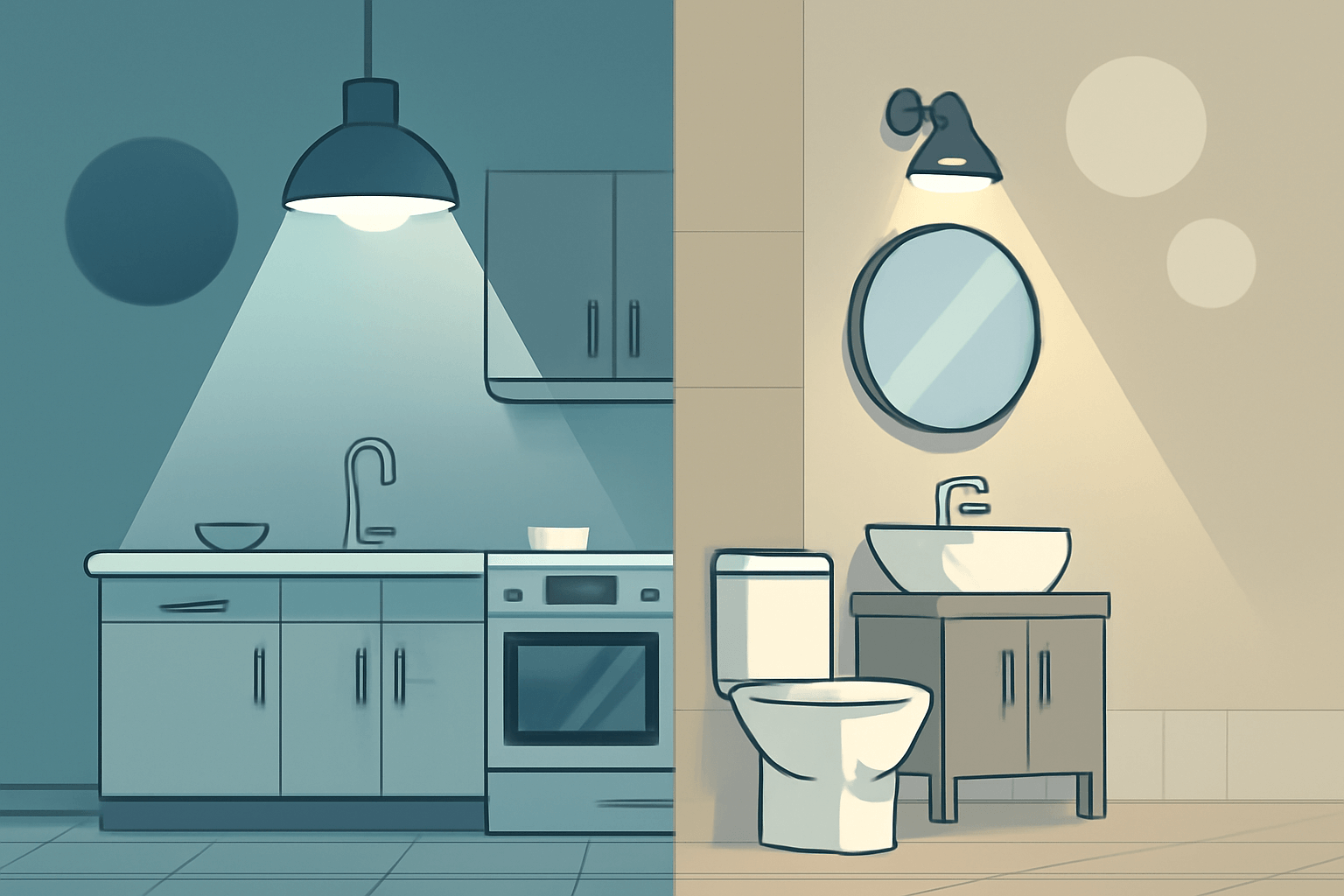 Ideal Spaces for Cool White Light